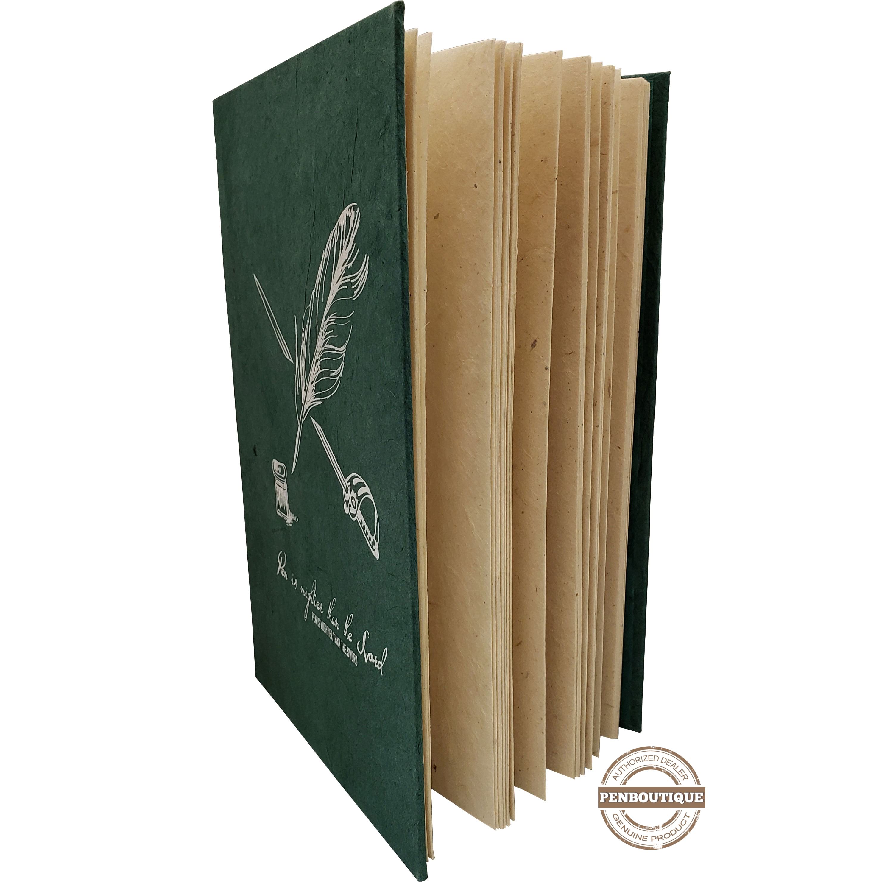 Monk Paper Lokta Quotation Journal - Green-Pen Boutique Ltd