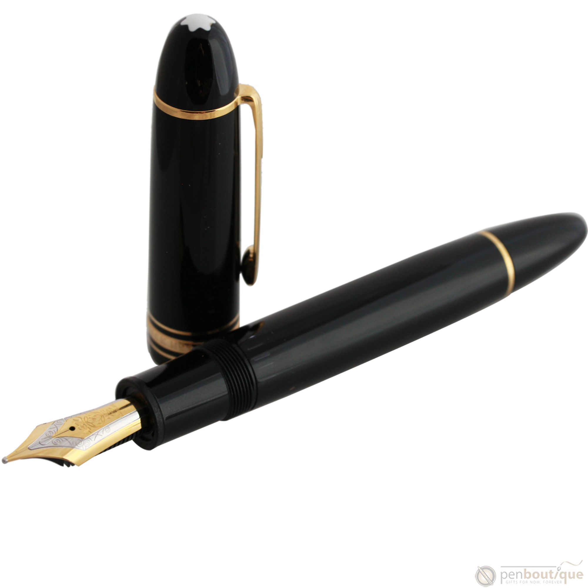 Montblanc Meisterstuck Fountain Pen - 149 Black - Gold Trim-Pen Boutique Ltd