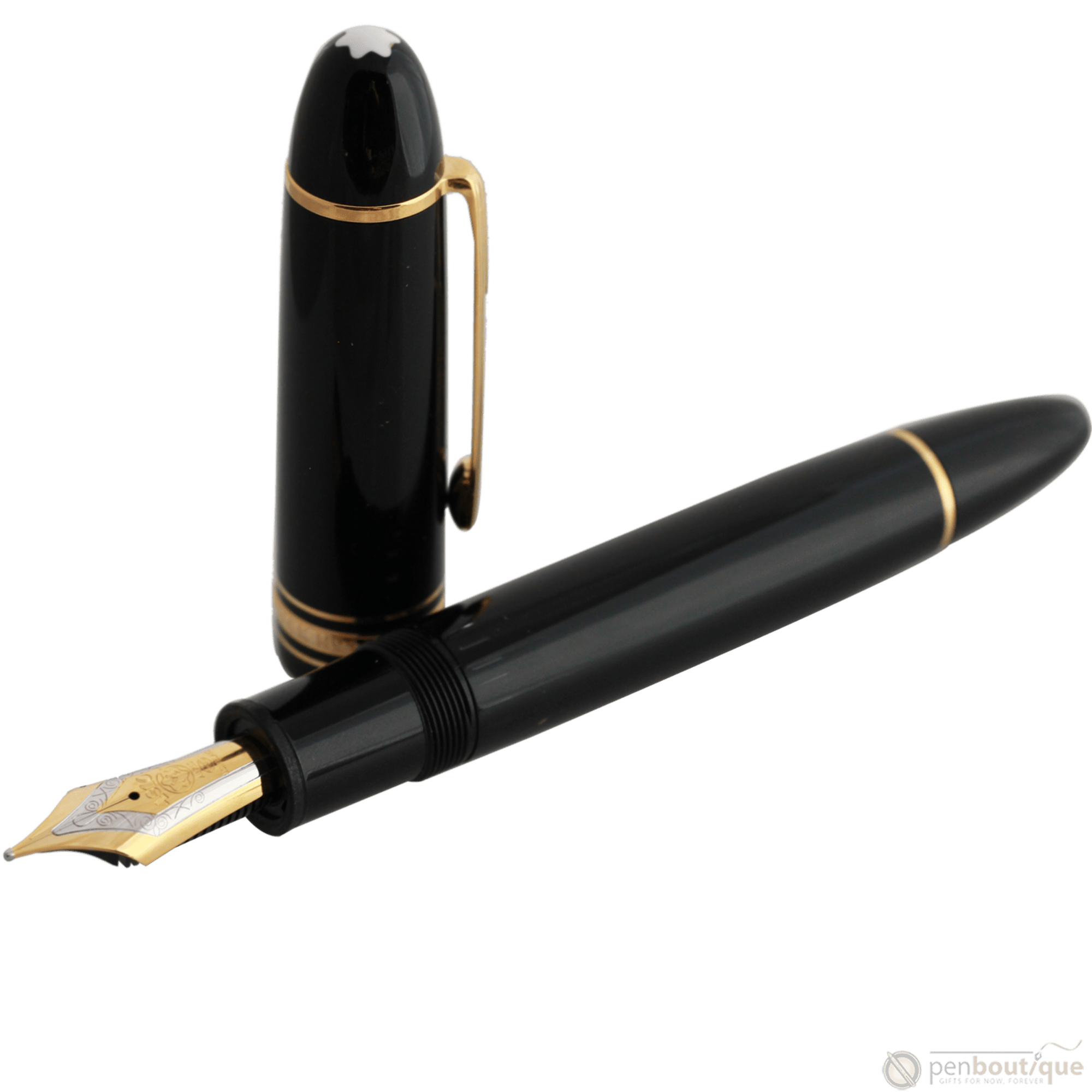Montblanc Meisterstuck Fountain Pen - 149 Black - Gold Trim - Pen Boutique Ltd