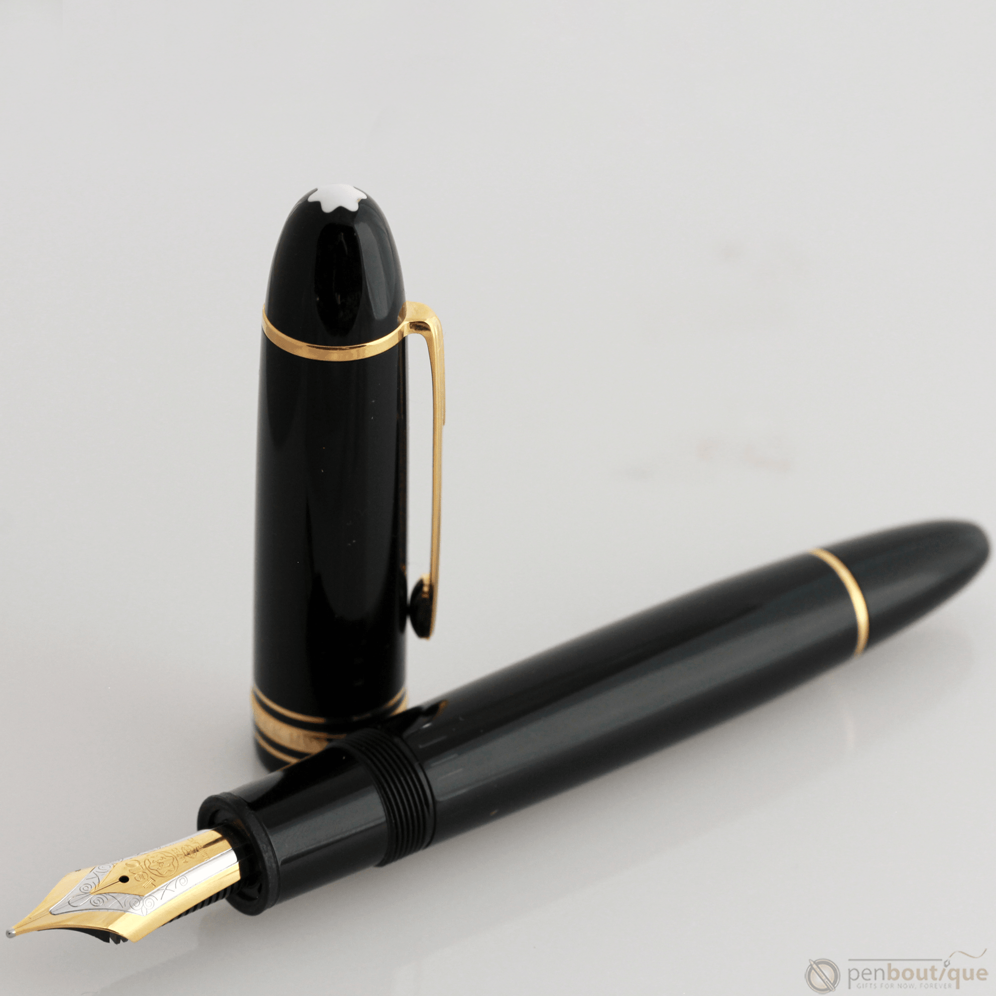 Montblanc Meisterstuck Fountain Pen - 149 Black - Gold Trim - Pen Boutique Ltd