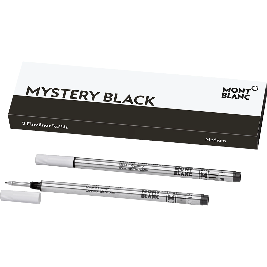 Montblanc Fineliner Refill - Mystery Black (2 Per Pack)-Pen Boutique Ltd