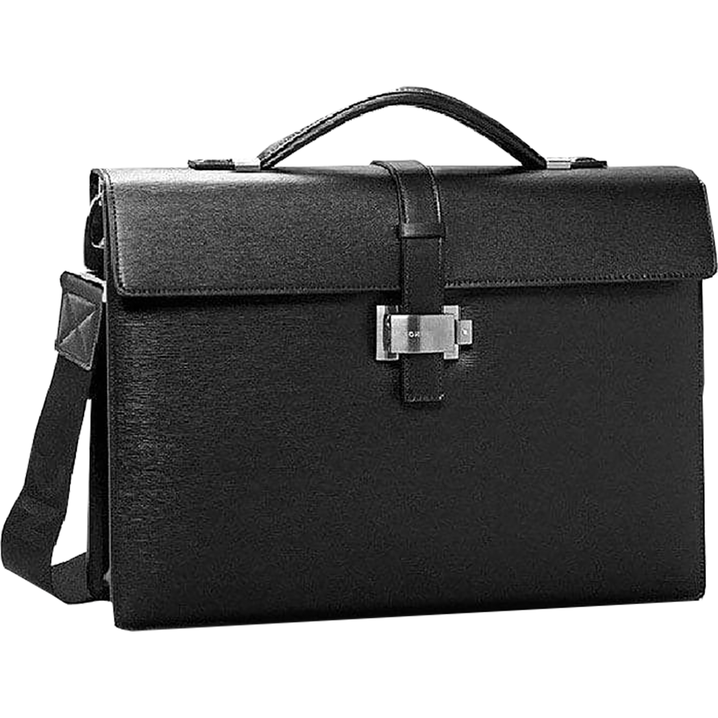 Montblanc Leather Briefcase (Single Gusset)-Pen Boutique Ltd
