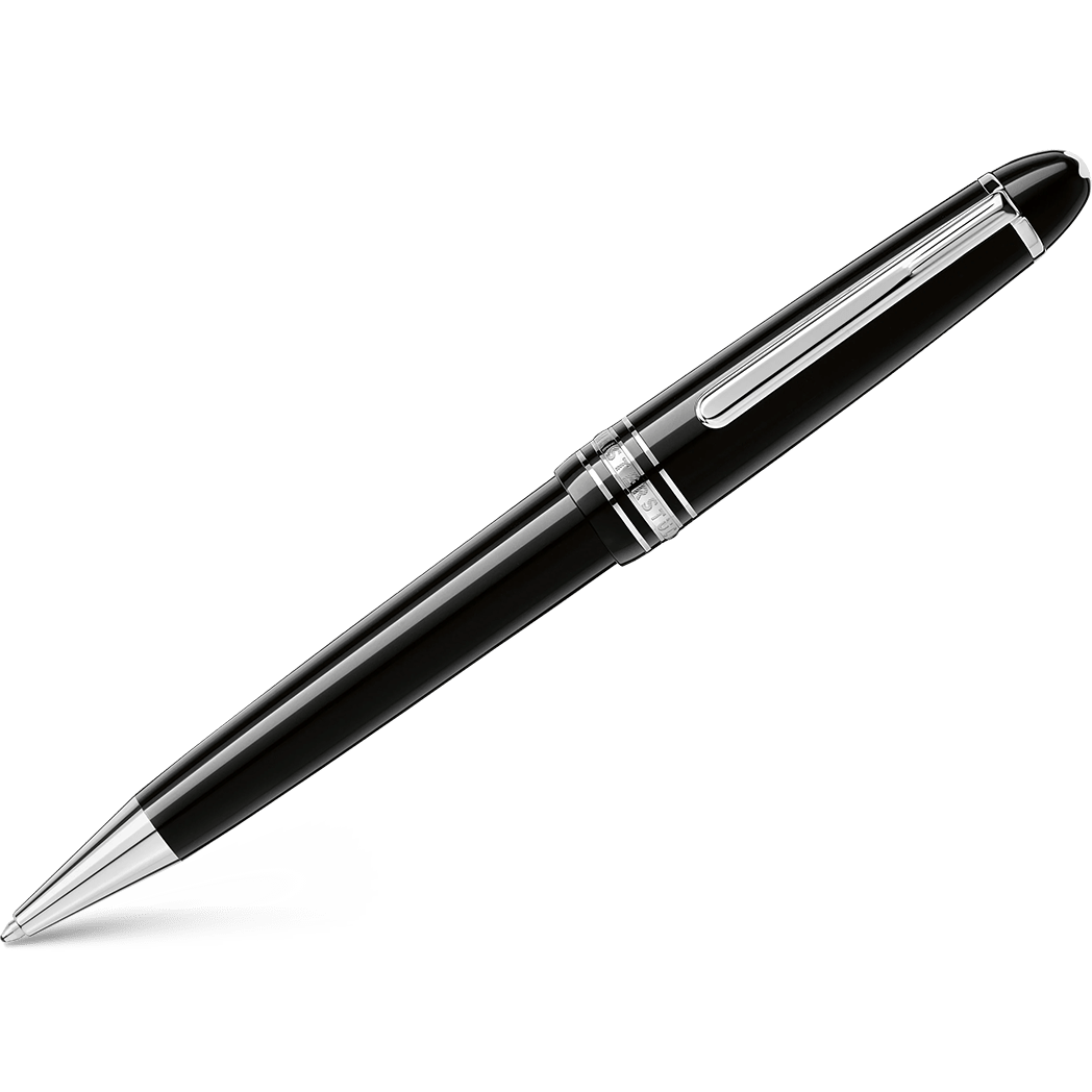 Montblanc Meisterstuck Ballpoint Pen - Black - Platinum Trim - Midsize - Pen Boutique Ltd