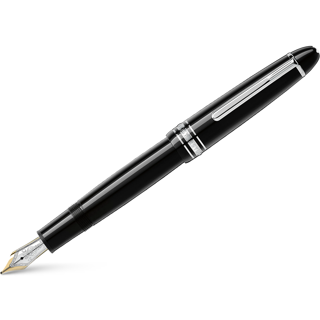 Montblanc Meisterstuck Fountain Pen - Black - Platinum Trim - Legrand - TRAVELLER-Pen Boutique Ltd