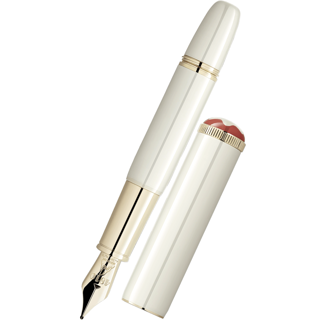 Montblanc Heritage Fountain Pen - Rouge & Noir - Baby Ivory (Special Edition)-Pen Boutique Ltd