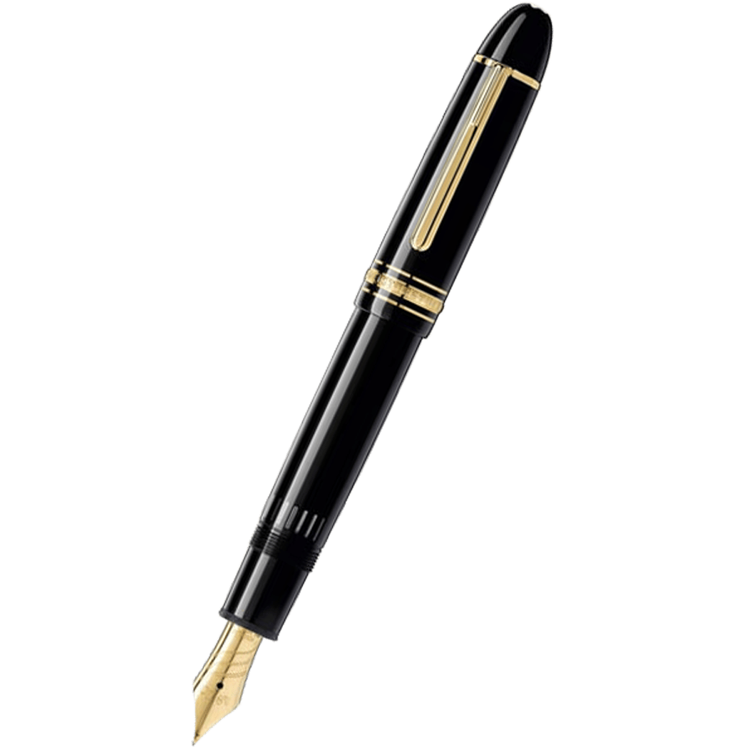 Montblanc Meisterstuck Calligraphy Fountain Pen - 149 Black - Curved Nib-Pen Boutique Ltd