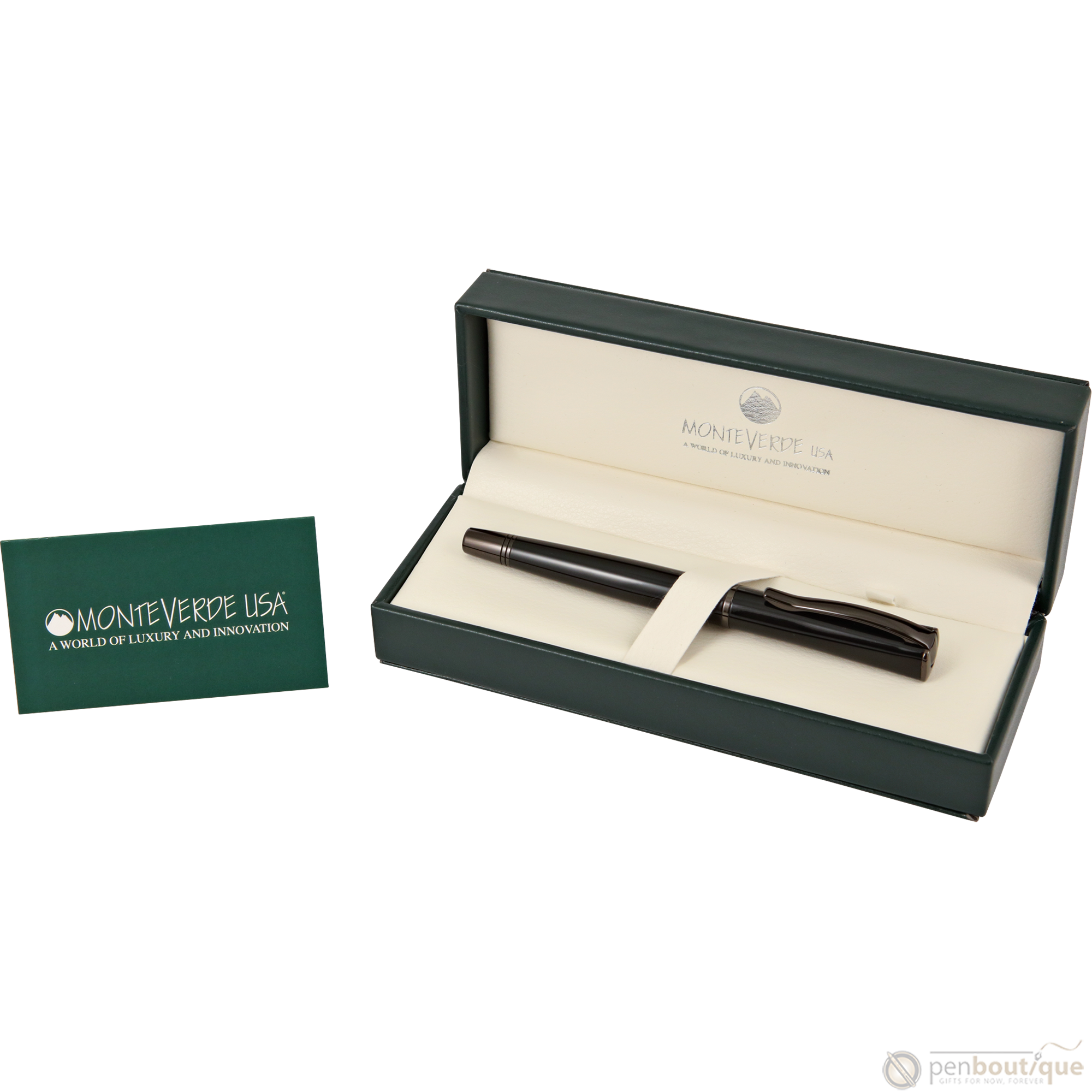 Monteverde Impressa Fountain Pen - Black with Gunmetal Trim-Pen Boutique Ltd