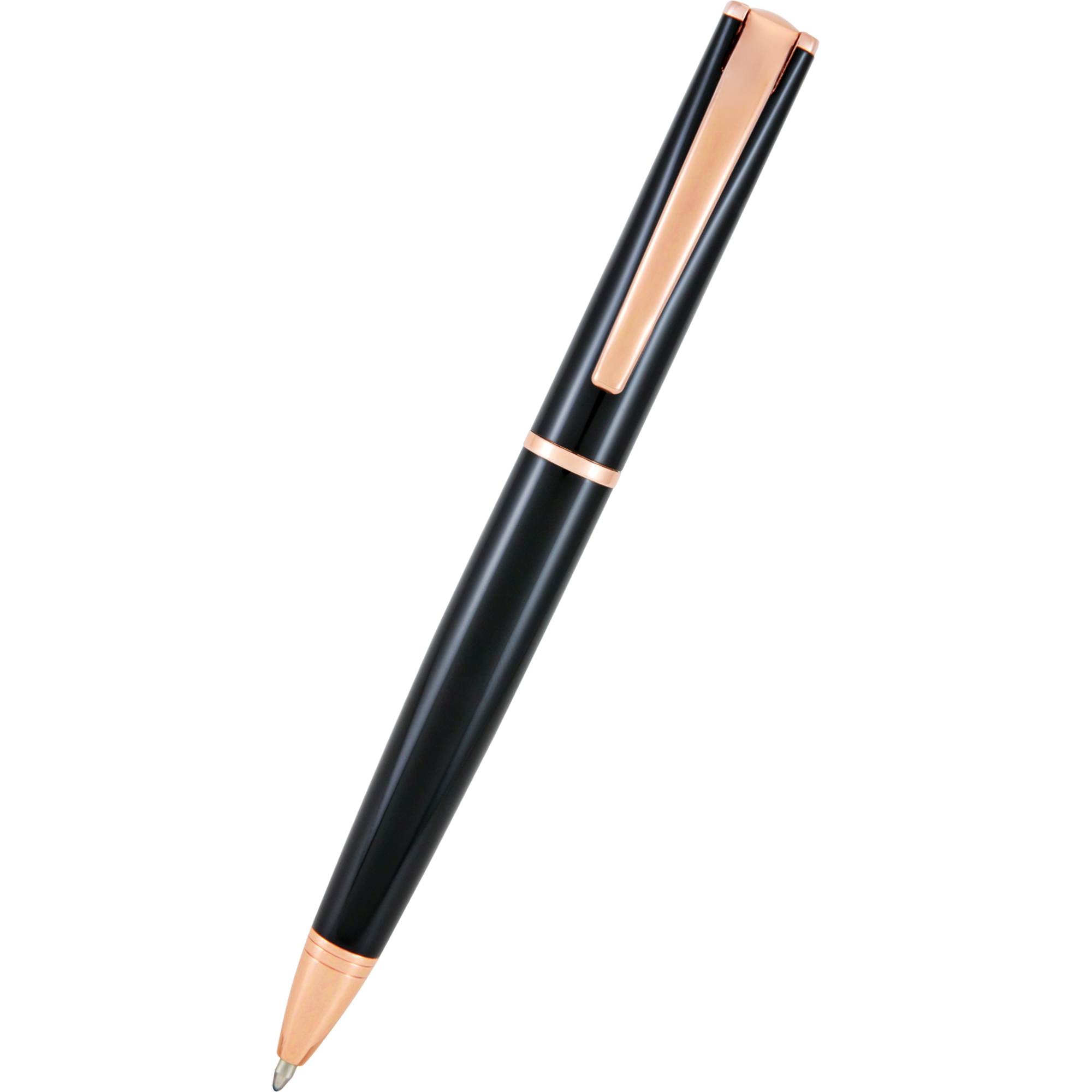 Monteverde Impressa Black with Rose Gold Trim Ballpoint Pen-Pen Boutique Ltd