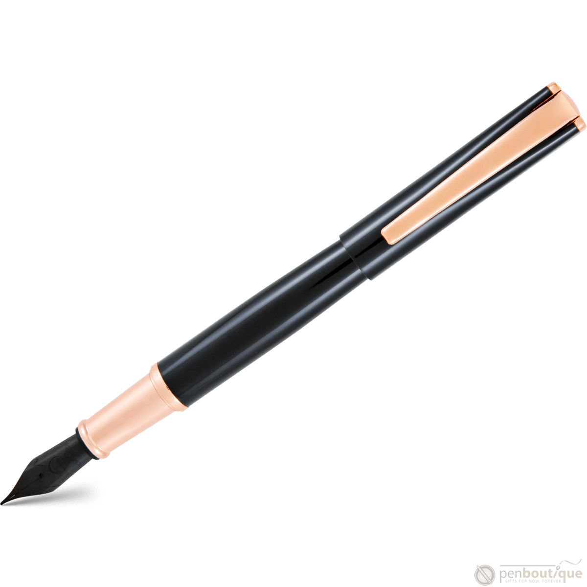 Monteverde Impressa Black with Rose Gold Trim Fountain Pen - Pen Boutique Ltd