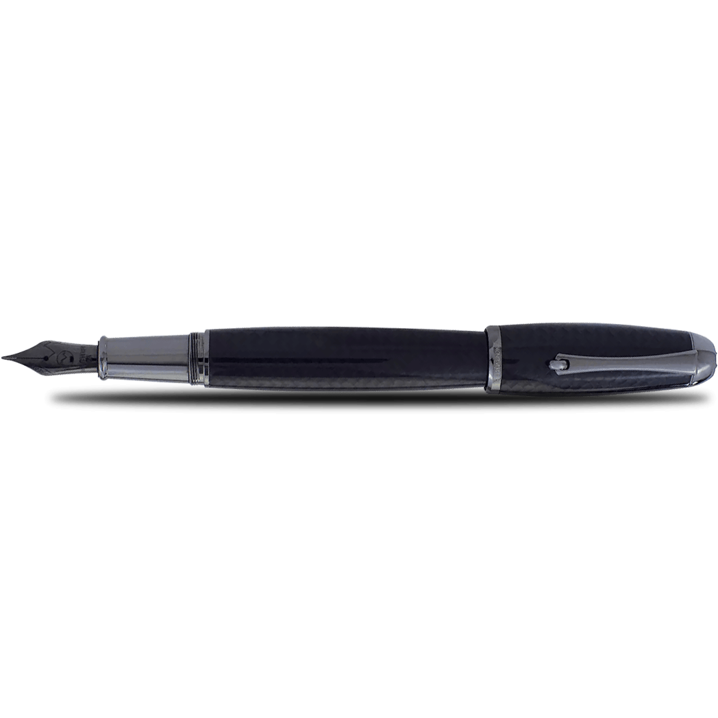 Monteverde Super Mega Fountain Pen - Carbon Fiber - Gunmetal-Pen Boutique Ltd
