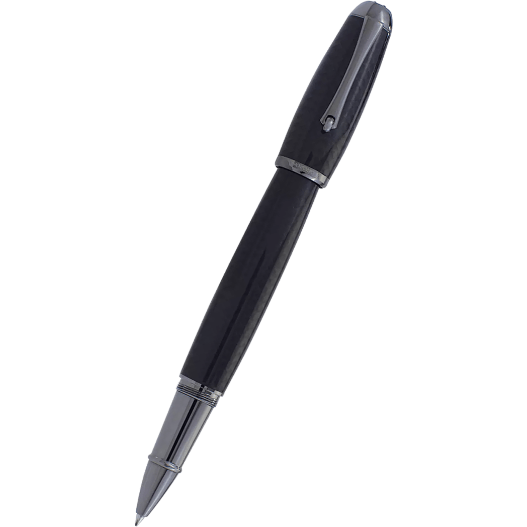 Monteverde Super Mega Rollerball Pen - Carbon Fiber - Gunmetal-Pen Boutique Ltd
