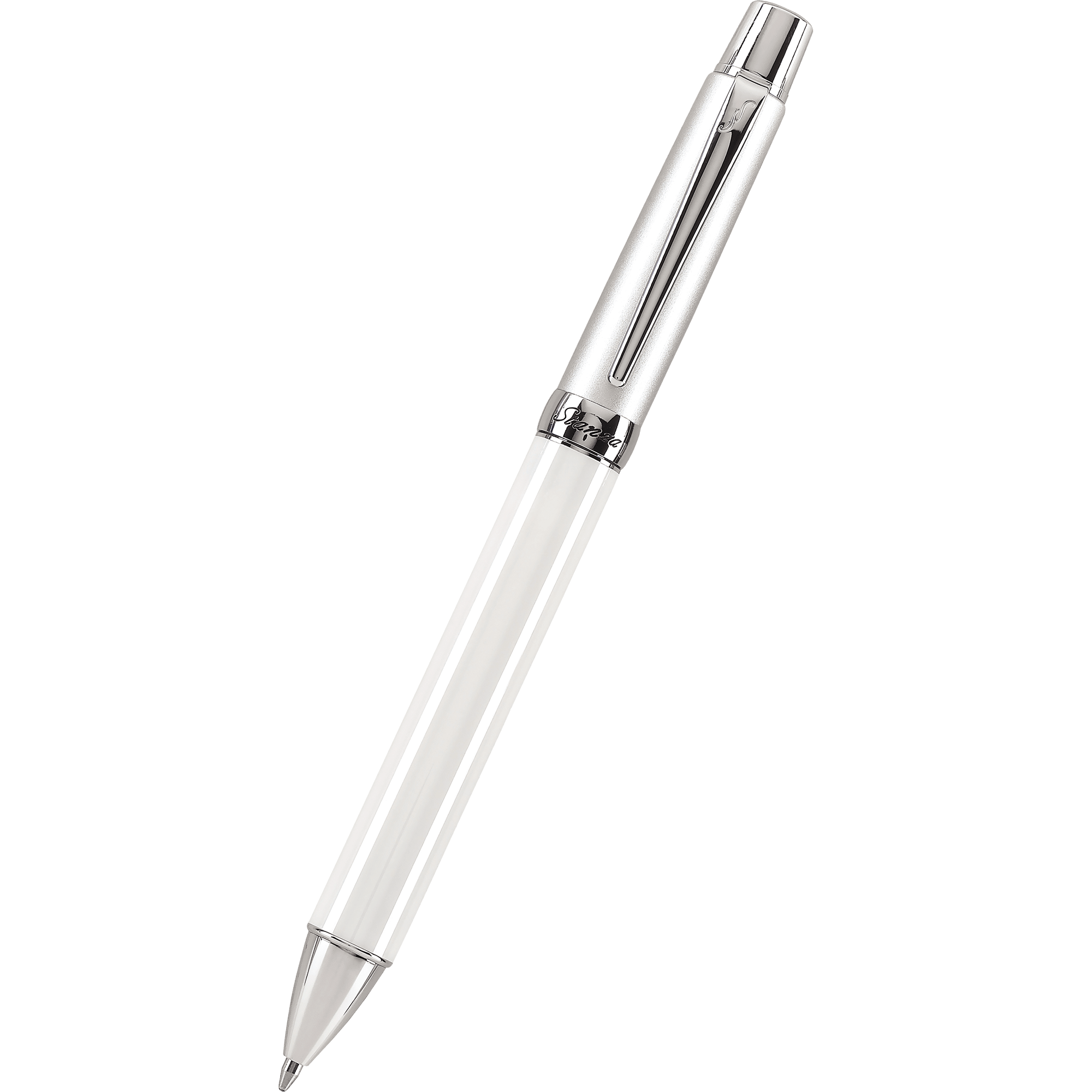 Pilot Stanza Ceramic White Ballpoint Pen - M - Pen Boutique Ltd