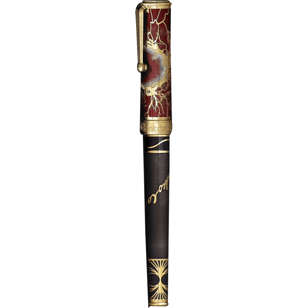 David Oscarson Tesla Rollerball Pen - Translucent Black - Gold Trim - Pen Boutique Ltd