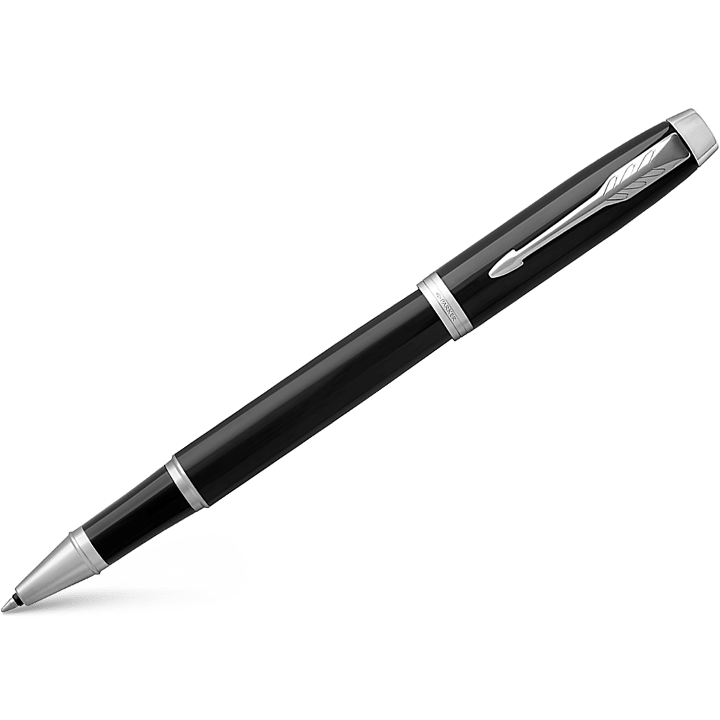 Parker IM Rollerball Pen - Black - Chrome Trim - Pen Boutique Ltd