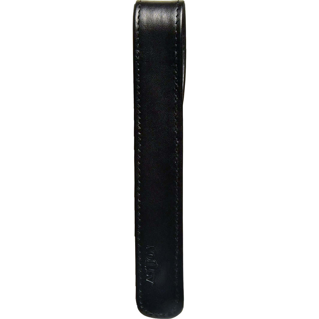 Aston Leather Black Finger Style Single Pen Case-Pen Boutique Ltd