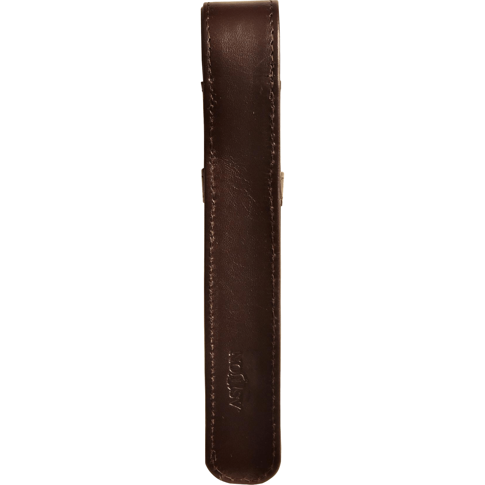 Aston Leather Brown Finger Style Single Pen Case - Pen Boutique Ltd