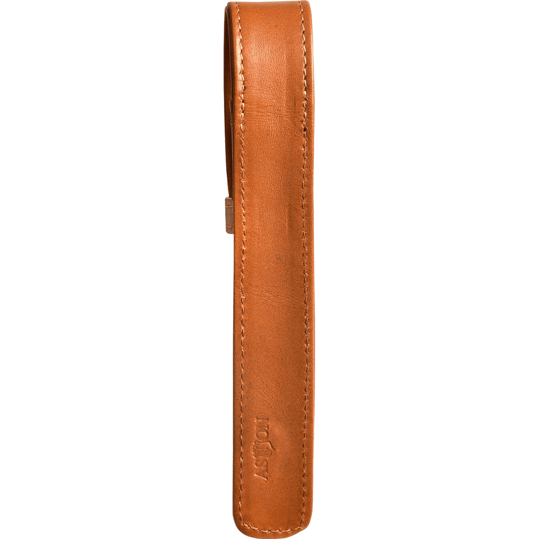 Aston Leather Tan Finger Style Single Pen Case - Pen Boutique Ltd