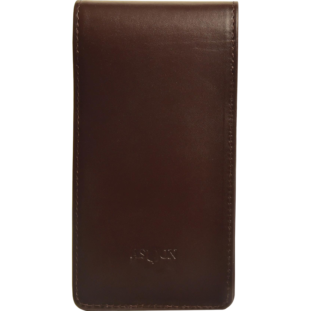 Aston Leather Brown Finger Style Quad Pen Case-Pen Boutique Ltd