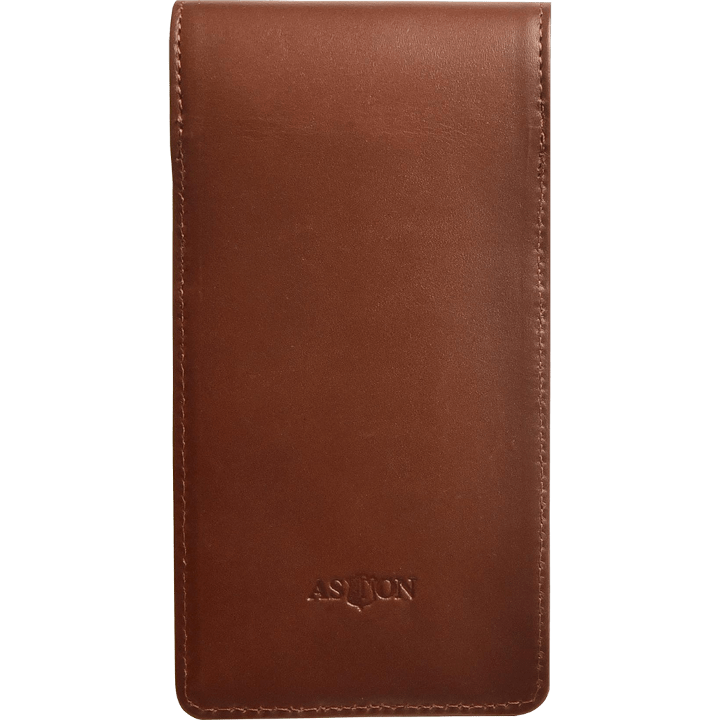 Aston Leather Cognac Finger Style Quad Pen Case - Pen Boutique Ltd