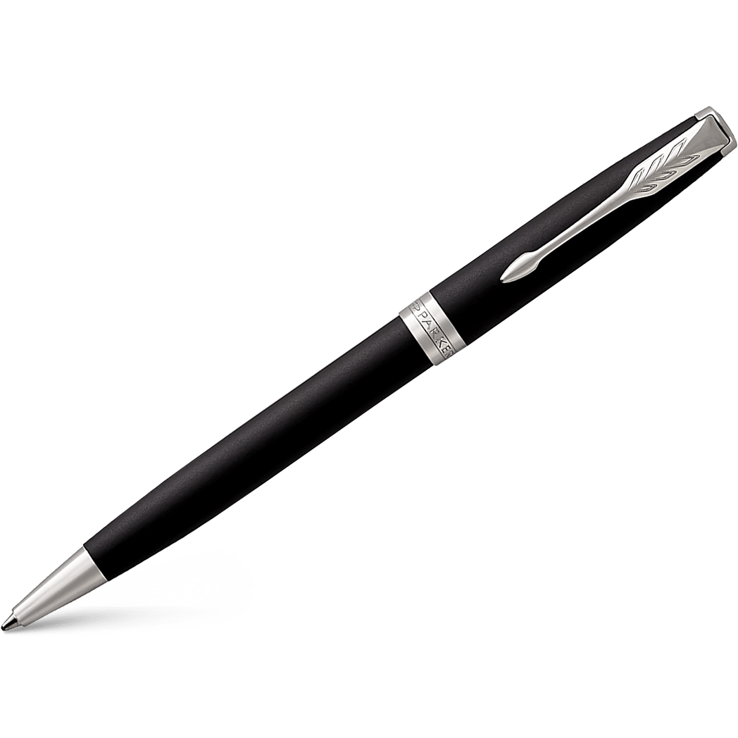 Parker Sonnet Ballpoint Pen - Matte Black - Chrome Trim - Pen Boutique Ltd