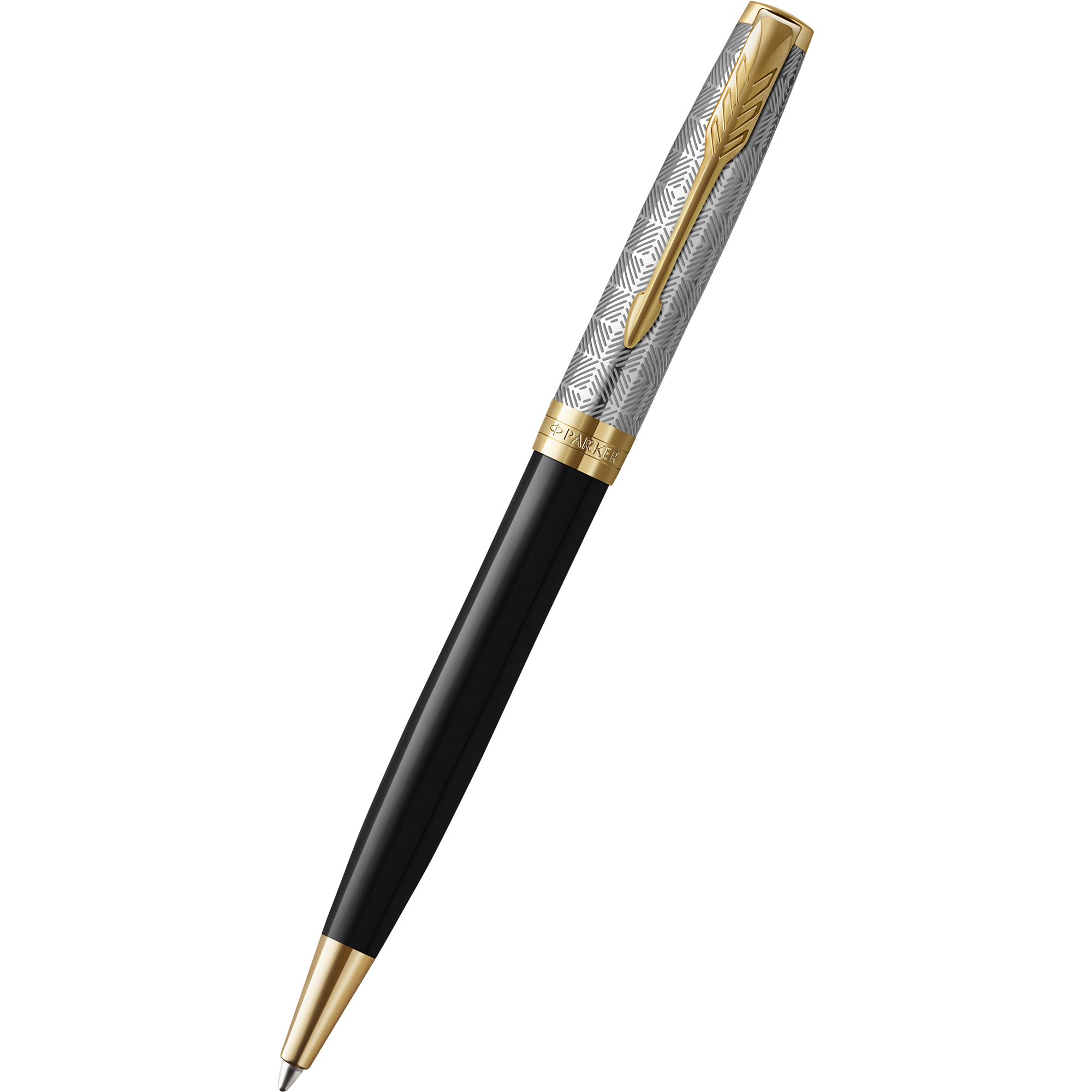 Parker Sonnet Premium Refresh Ballpoint Pen - Metal & Black - Gold Trim-Pen Boutique Ltd