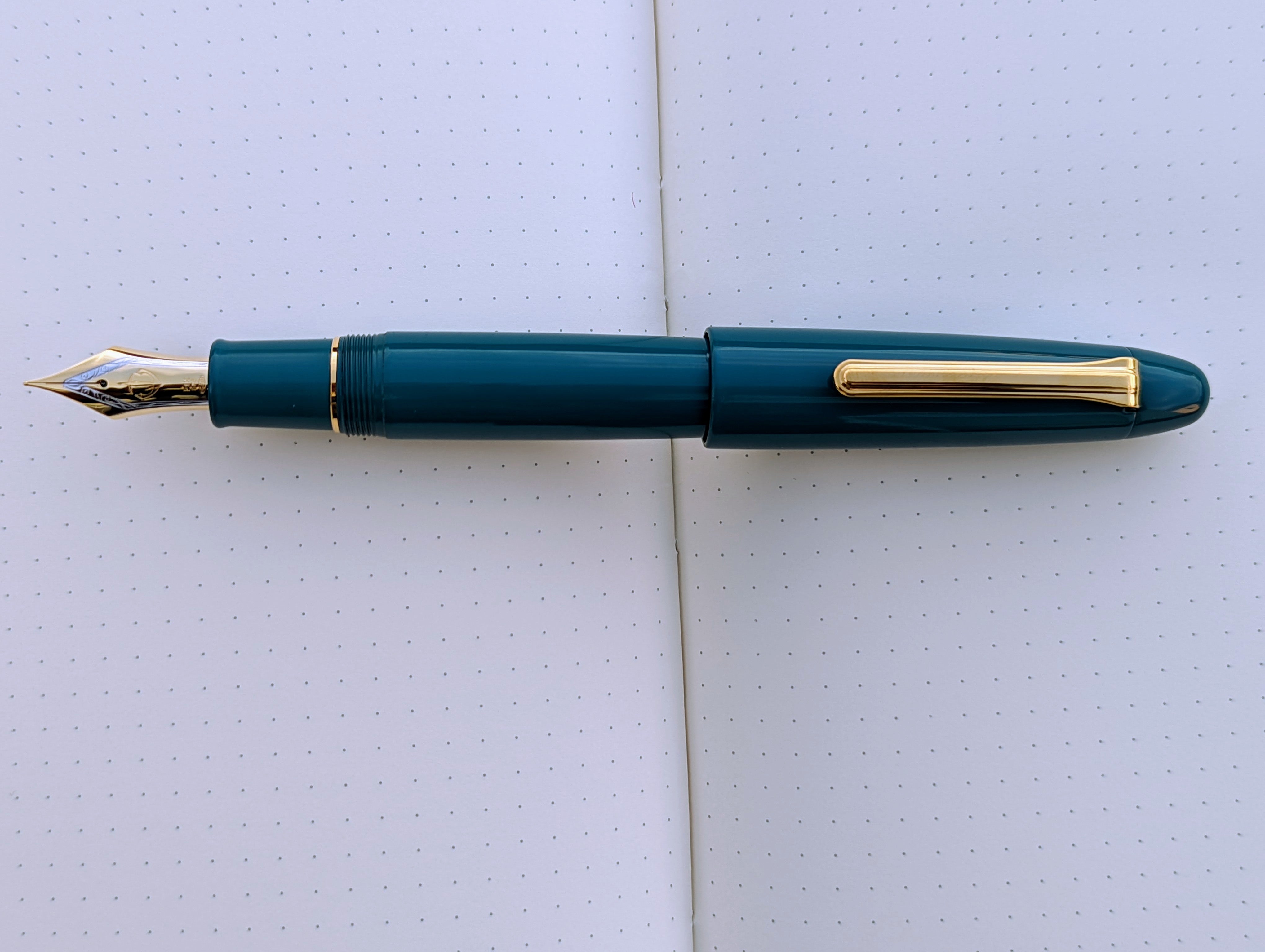 Sailor Fountain Pen - King of Pens - Urushi 'Kaga' Teal Blue (Bespoke Dealer Exclusive)-Pen Boutique Ltd