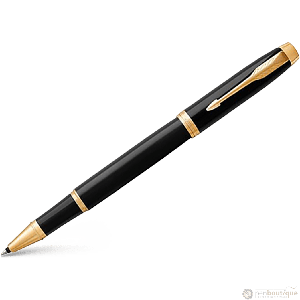 Parker IM Rollerball Pen - Black - Gold Trim - Pen Boutique Ltd