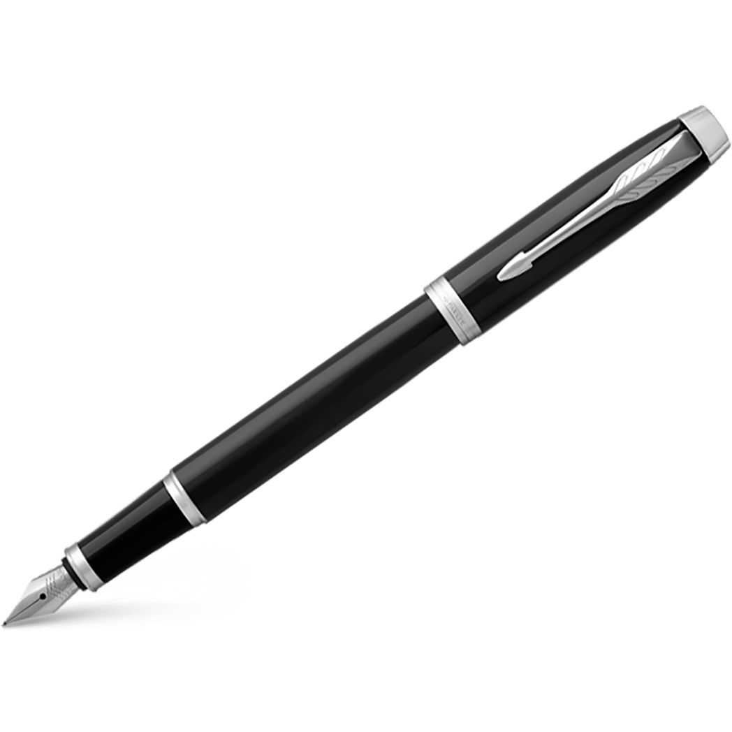 Parker IM Fountain Pen - Black - Chrome Trim - Pen Boutique Ltd
