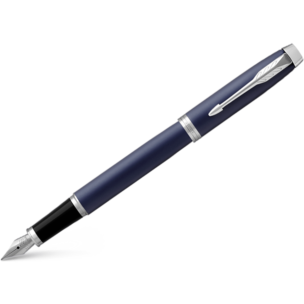Parker IM Fountain Pen - Blue - Chrome Trim - Pen Boutique Ltd