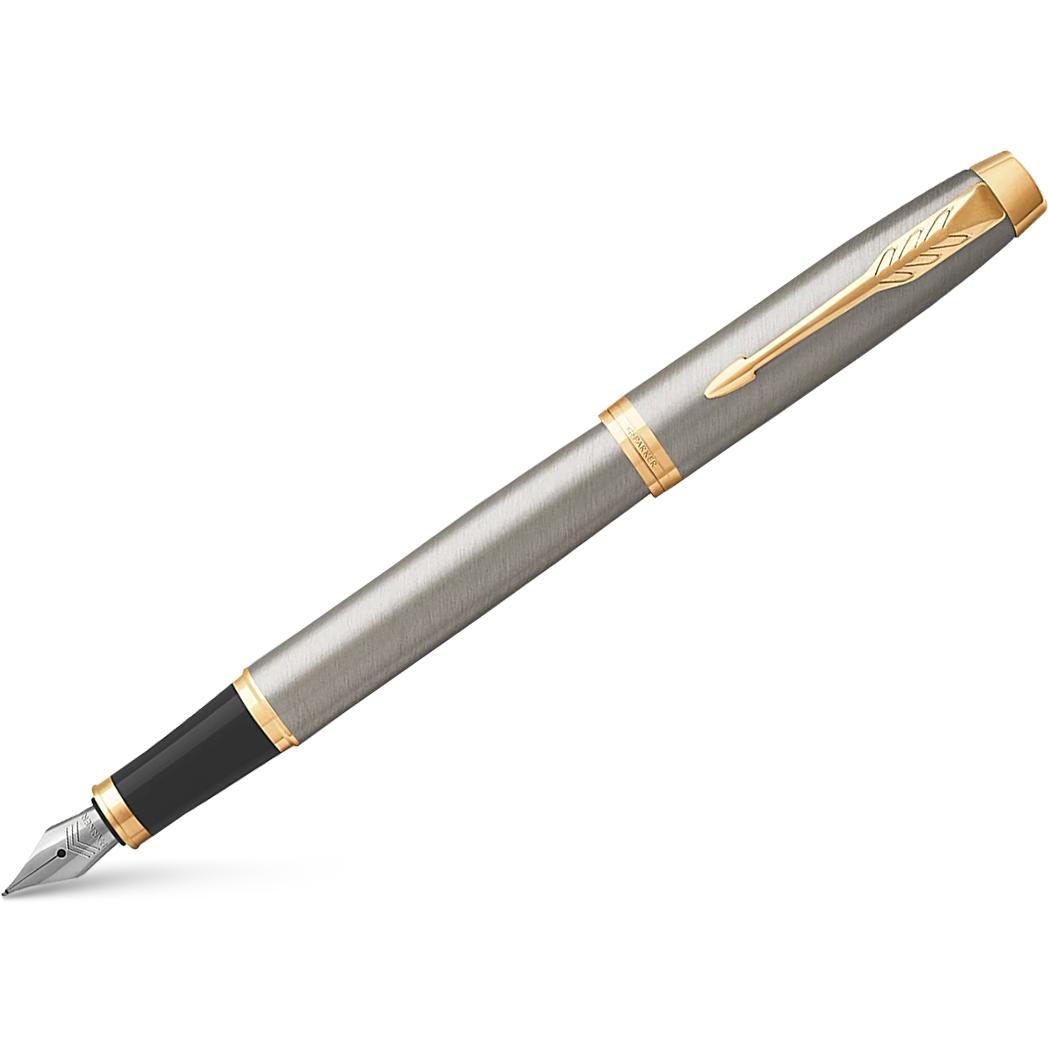 Parker IM Brushed Metal with Gold Trim Fountain Pen-Pen Boutique Ltd