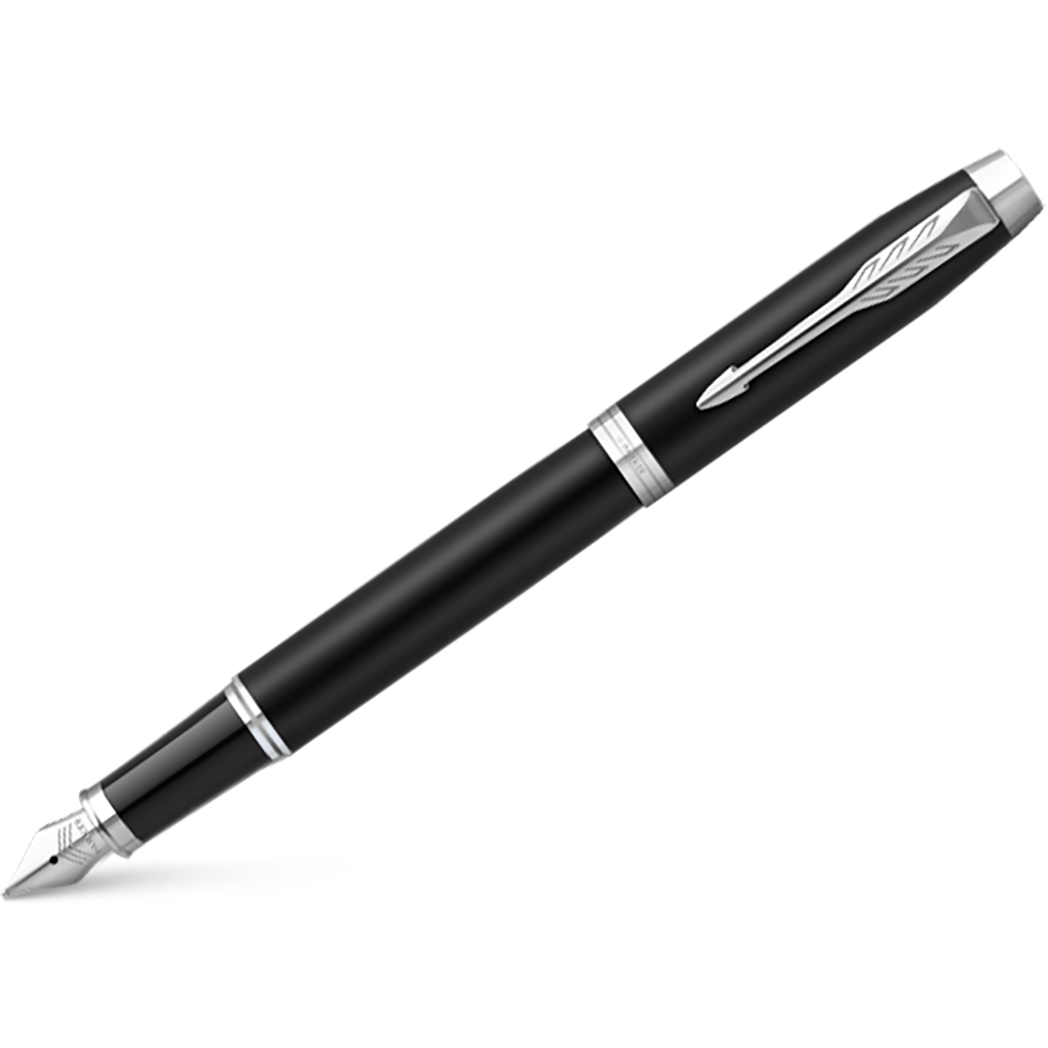 Parker IM Fountain Pen - Black - Chrome Trim-Pen Boutique Ltd