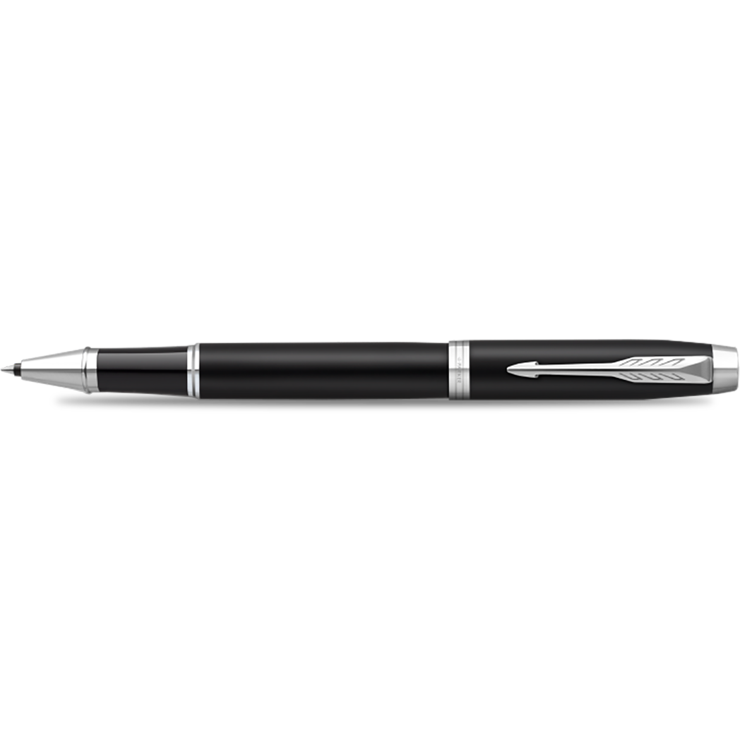 Parker IM Rollerball Pen - Black - Chrome Trim-Pen Boutique Ltd