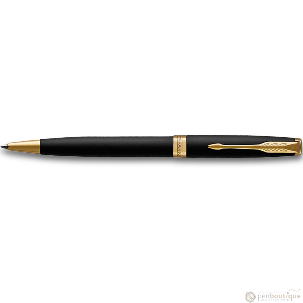 Parker Sonnet Matte Black with Gold Trim Ballpoint Pen-Pen Boutique Ltd