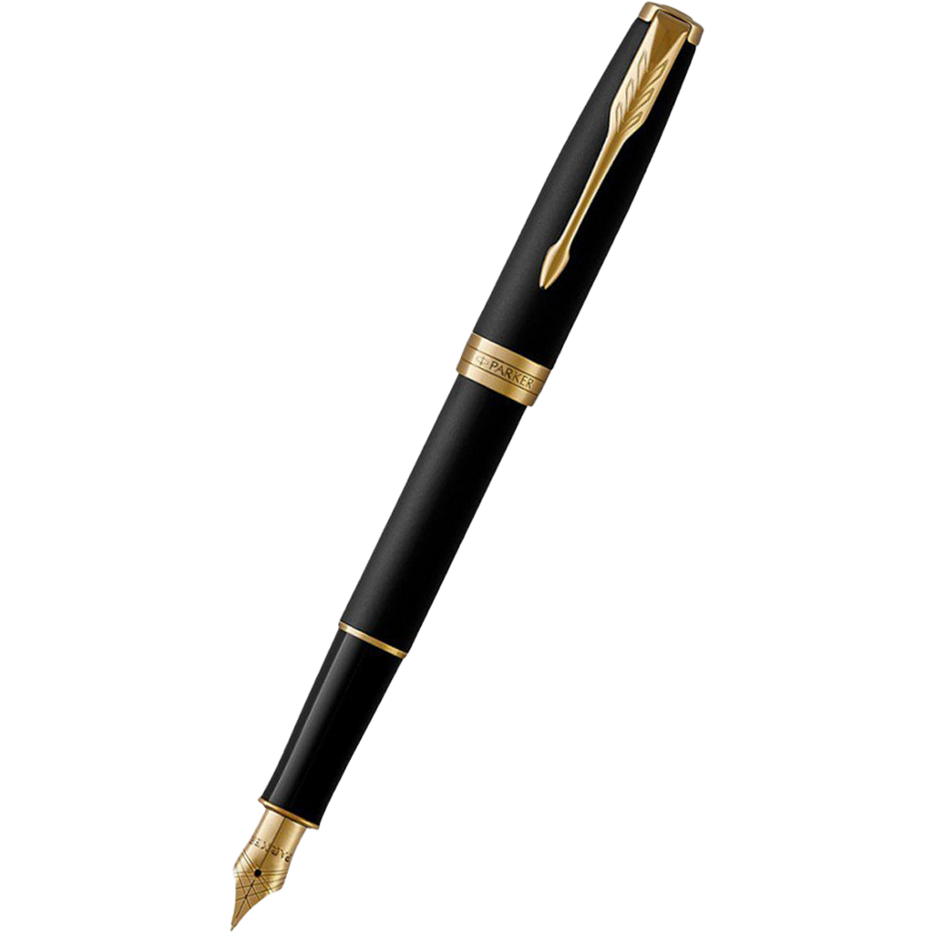 Parker Sonnet Matte Black with Gold Trim Fountain Pen