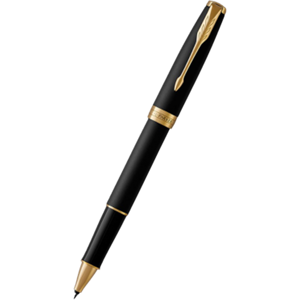 Parker Sonnet Matte Black with Gold Trim Rollerball Pen-Pen Boutique Ltd