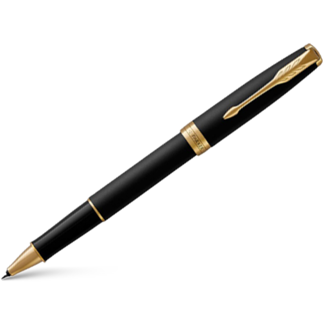 Parker Sonnet Matte Black with Gold Trim Rollerball Pen-Pen Boutique Ltd