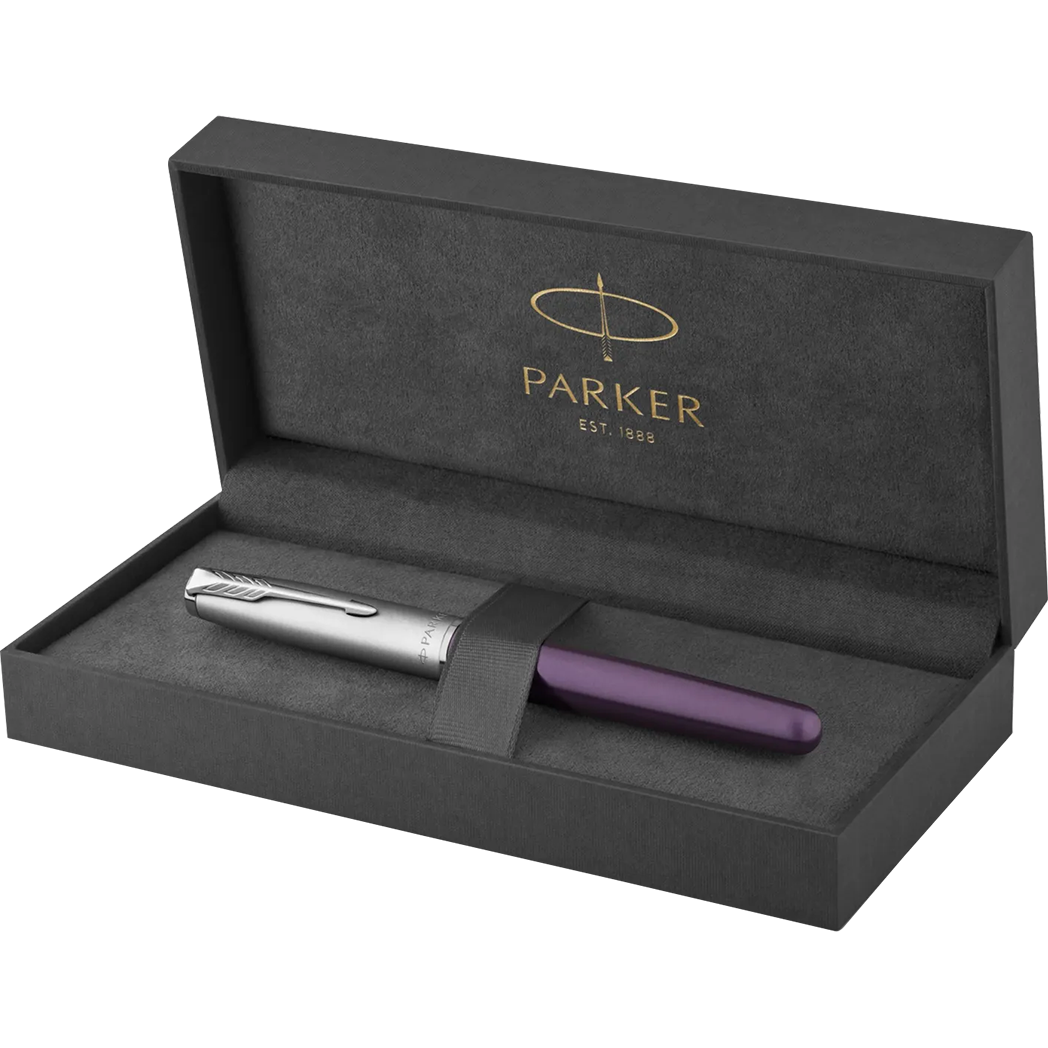 Parker Sonnet Fountain Pen - Metal & Violet-Pen Boutique Ltd