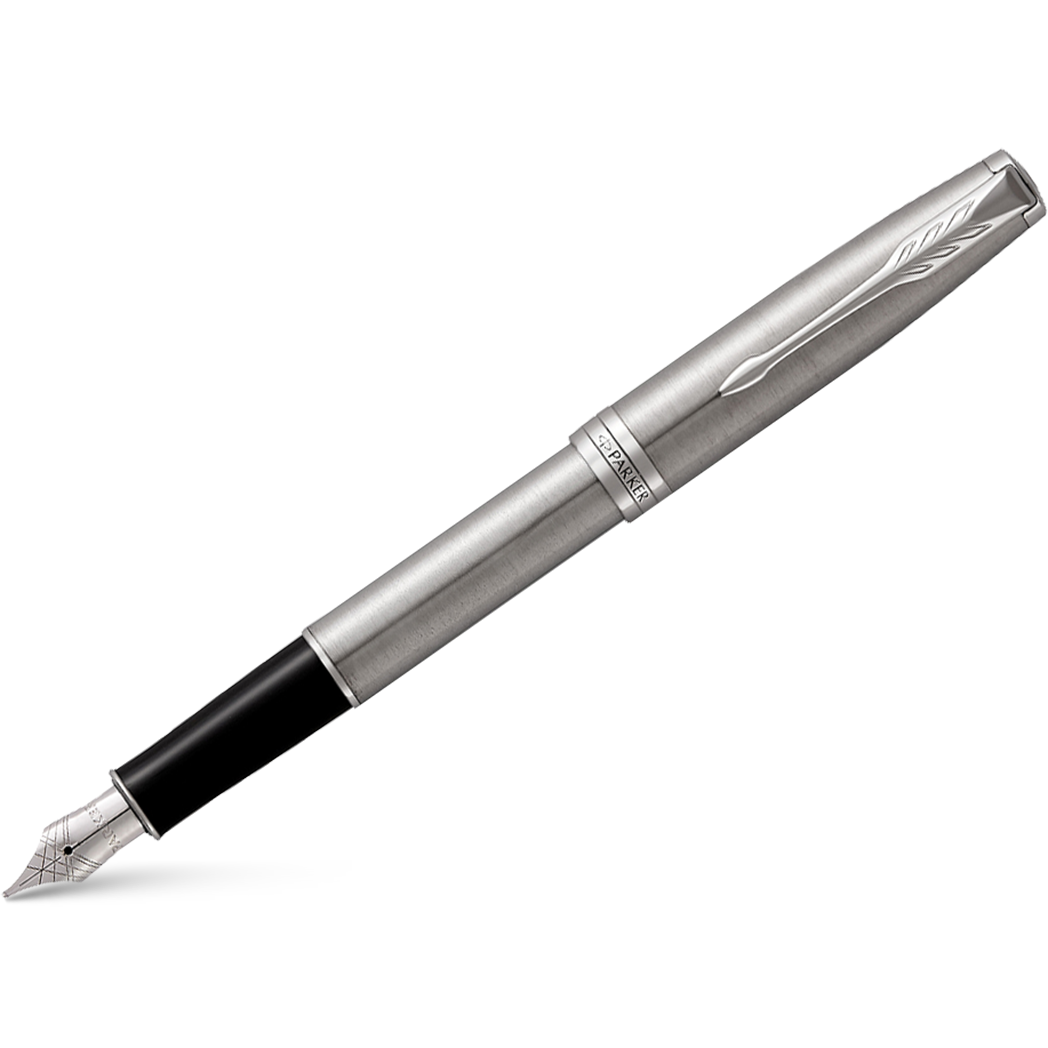 Parker Sonnet Stainless Steel with Chrome Trim Fountain Pen-Pen Boutique Ltd