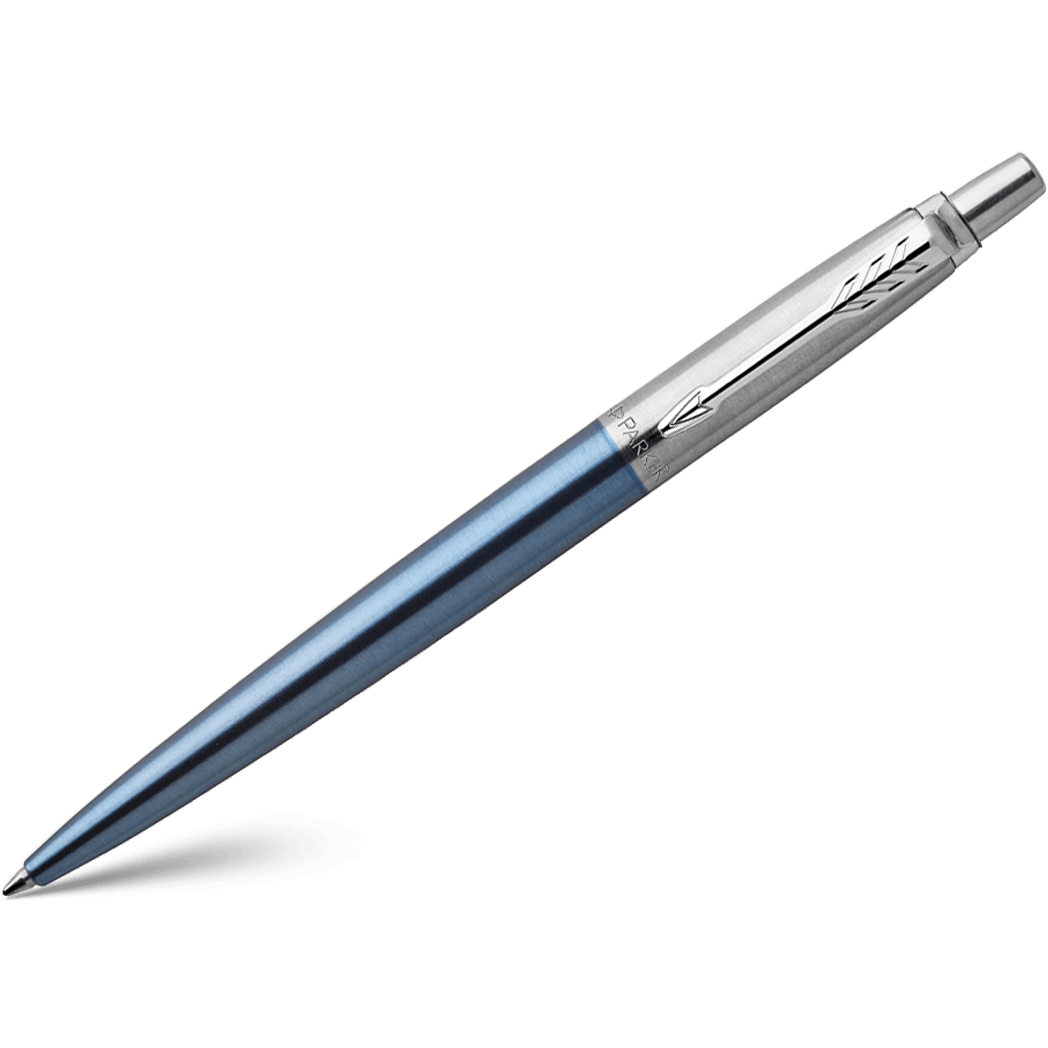 Parker Jotter Ballpoint Pen - Waterloo Blue - Chrome Trim - Pen Boutique Ltd