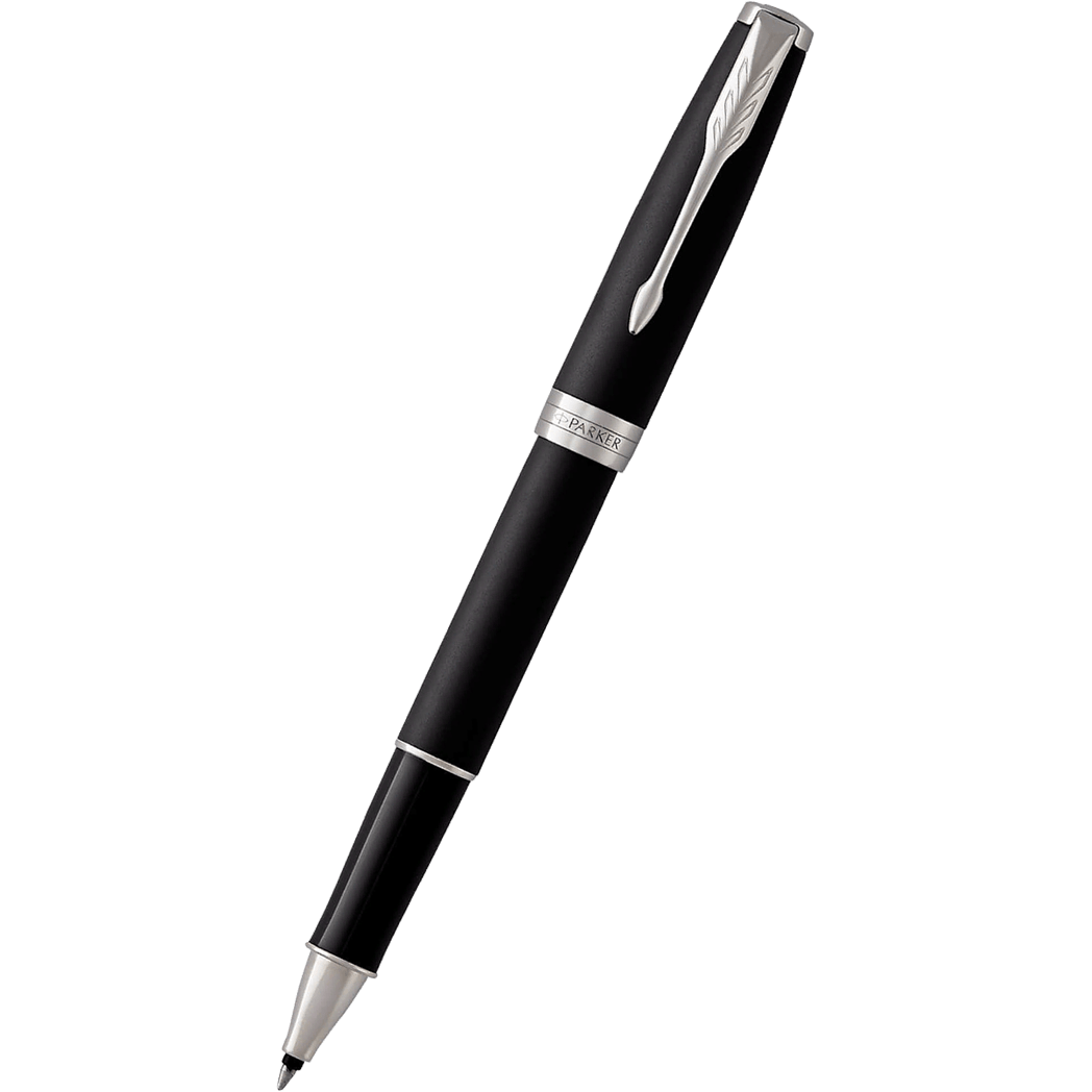 Parker Sonnet Matte Black with Chrome Trim Rollerball Pen-Pen Boutique Ltd