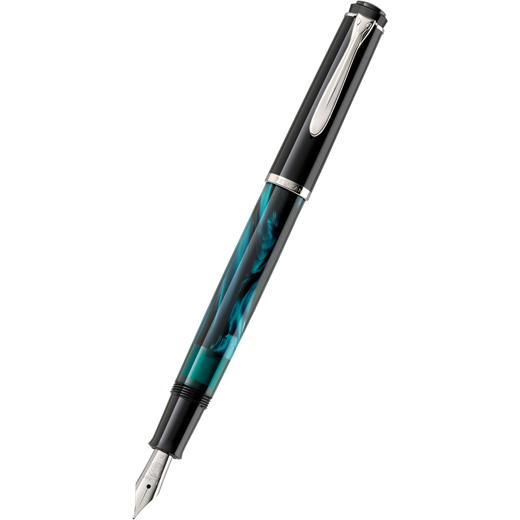 Pelikan Classic Fountain Pen - M205 Petrol-Marbled (Special Edition)-Pen Boutique Ltd