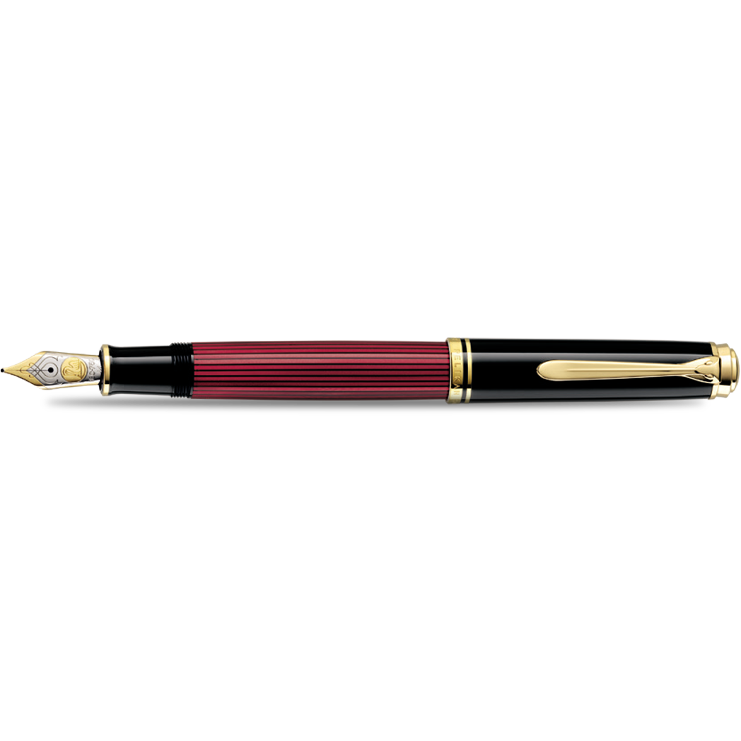 Pelikan Souveran Fountain Pen - M800 Black/Red-Pen Boutique Ltd