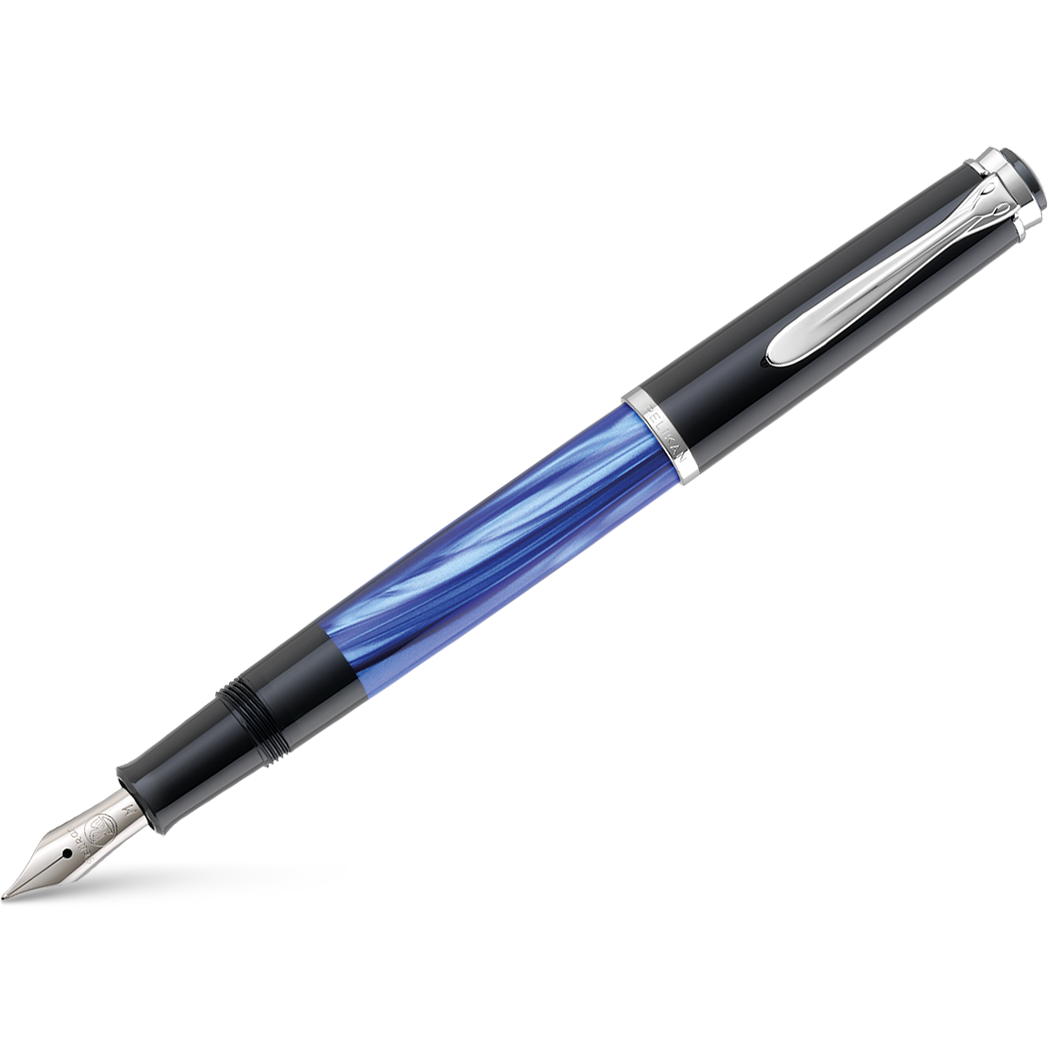 Pelikan Tradition Fountain Pen - M205 Blue Marbled-Pen Boutique Ltd