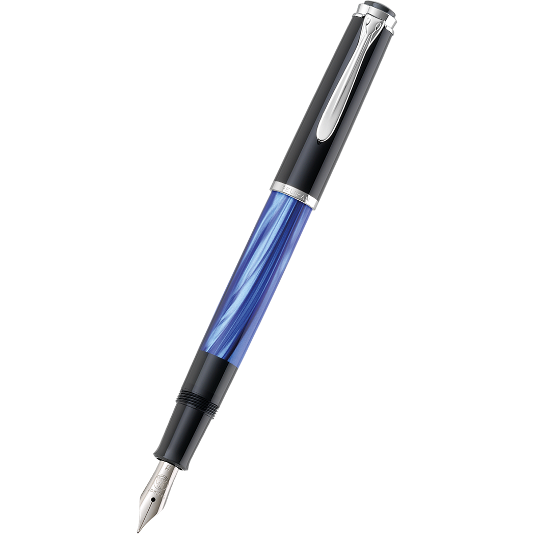 Pelikan Tradition Fountain Pen - M205 Blue Marbled-Pen Boutique Ltd