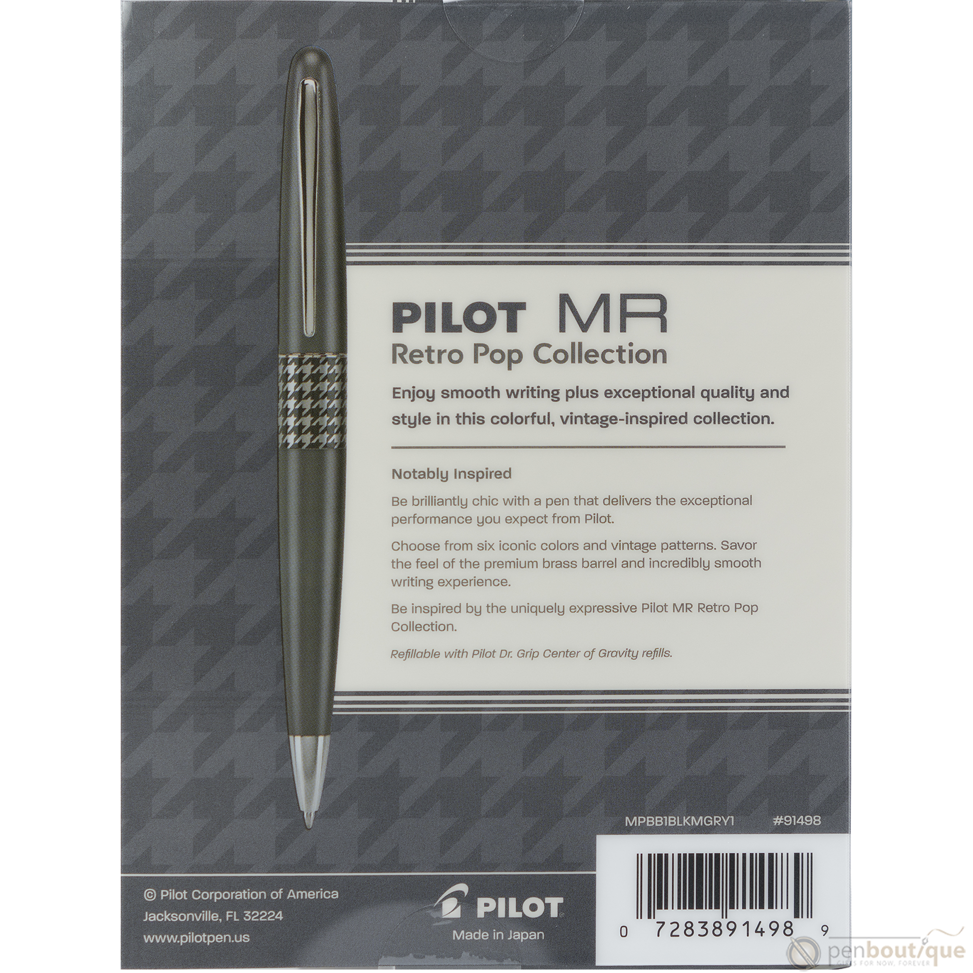 Pilot Ballpoint Pen - MR Collection - Retro Pop - Gray-Pen Boutique Ltd