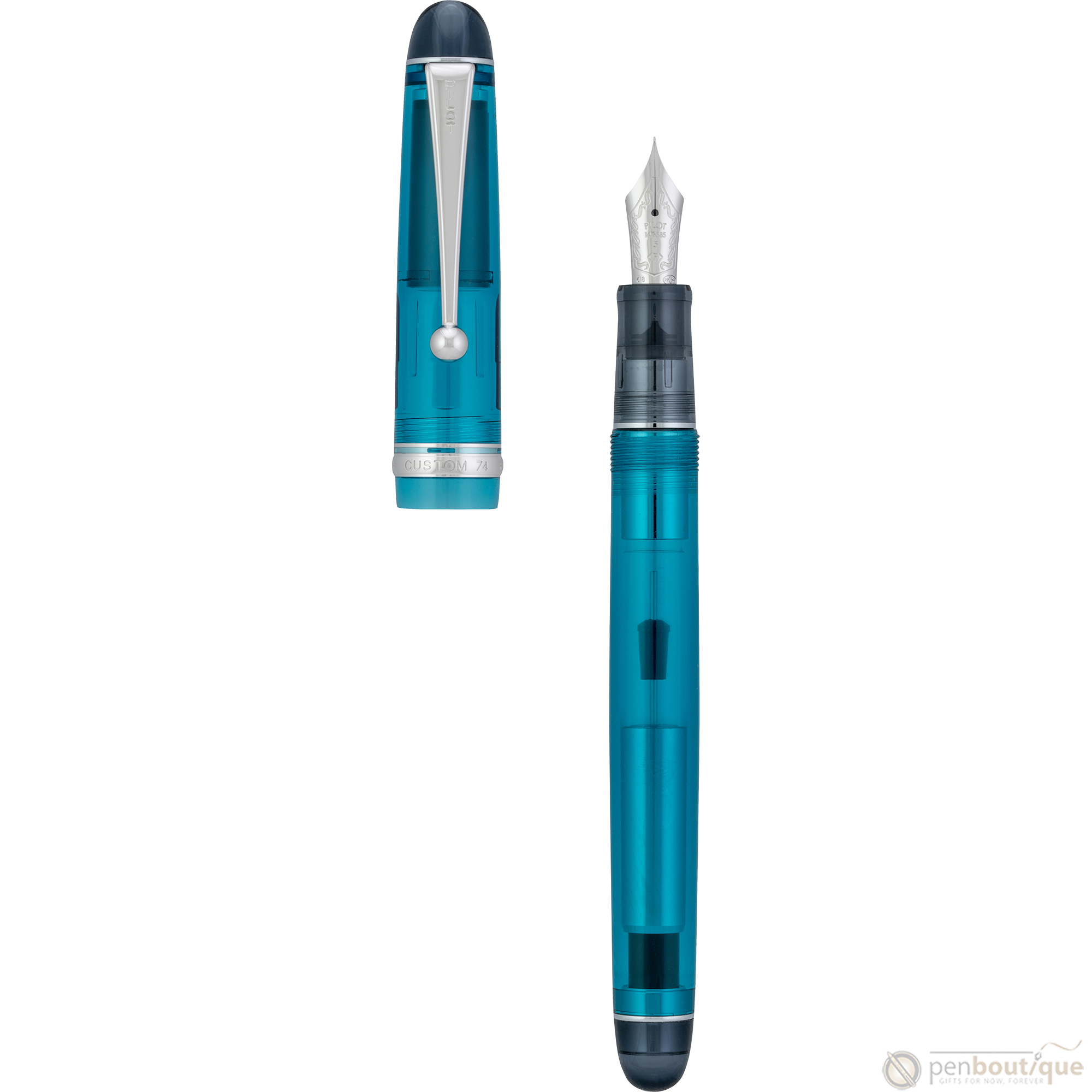 Pilot Custom 74 Fountain Pen - Teal-Pen Boutique Ltd