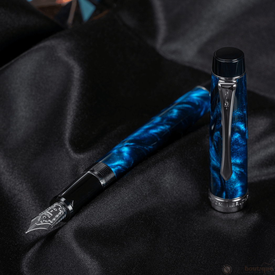 Pilot Custom Heritage SE Fountain Pen - Marble Blue - Pen Boutique Ltd