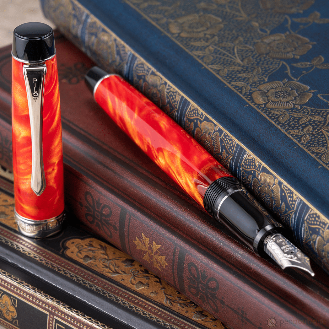 Pilot Custom Heritage SE Fountain Pen - Marble Orange - Pen Boutique Ltd