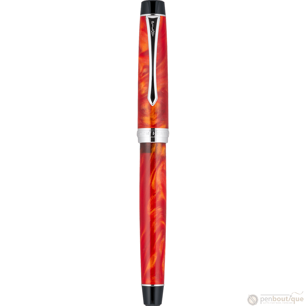 Pilot Custom Heritage SE Fountain Pen - Marble Orange - Pen Boutique Ltd