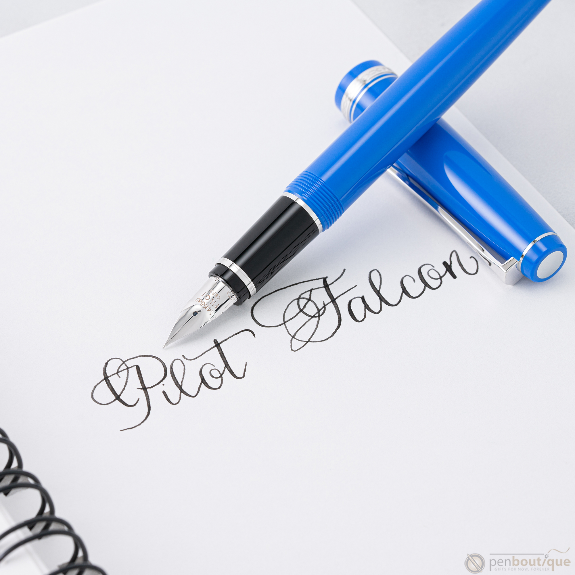 Pilot Falcon Fountain Pen - Marine Blue - Rhodium Trim-Pen Boutique Ltd